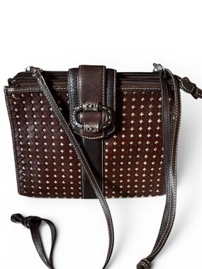 Brighton Vintage Jezebel Laser Cut Heart Crossbody Bag